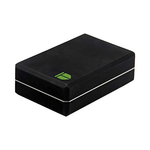 Image of TEGO Boost Yoga Block - Firm EVA - 3x6x9 Inches - Black Green - 1 Piece - Accessory for Yoga and Pilates