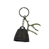 Die Kuhglocke läutet. geRaspel Charm Anhänger Trachten-schmuck Kette Schlüsselanhänger Charivari Hals-kette Karabiner handgemacht handmade Alpenklunker Oktoberfest Wiesn (Kuhglocke Geweih antik-bronze)