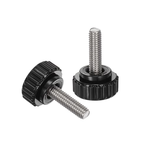 Uxcell A24072200UX0400 6Pcs Knurled Clamping Knobs M6 X 20Mm Metric 304 Stainless Steel Male Thread Thumb Screw thumb #2