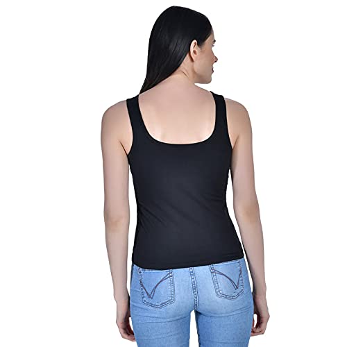 Image of Women's Regular Fit Sleeveless Cotton Camisole Slip Spaghetti Pack of 1