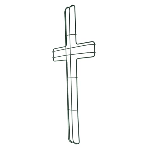 STOBAZA Cross Shape Metal Wreath Frame Decor for Easter Christmas Easy to Clean Lightweight Wall Decoration for Holiday Celebrations