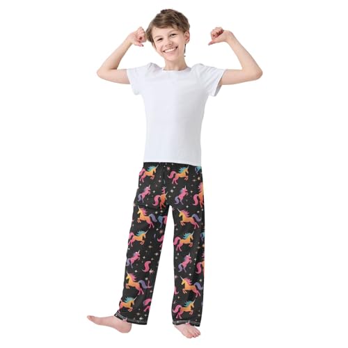 Unicorns Pajama Pants Colorful Pajama Bottoms Soft Sleep Pjs Lounge Pants S3