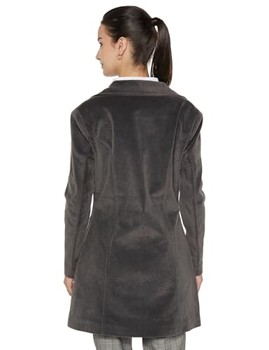 Image of Qube By Fort Collins Women's Knitted Hip Length Tweed Blazer - Stylish, Versatile, And Elegant For Office Or Casual Wear