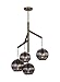 Tech Lighting 700SDNMPR1KR Sean Lavin - LED Chandelier, Choose Finish: Aged Brass with Transparent Smoke Glass, Choose Lamping Option: No Lamp