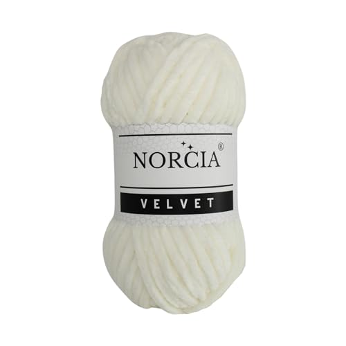 NORCIA Soft Velvet Yarn Chenille Yarn for...