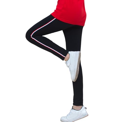Girls Leggings Elastic Waistband Stretchy Bottoms Kids Everyday Casual Athletic Pants for School Uniform Dance Yoga Running