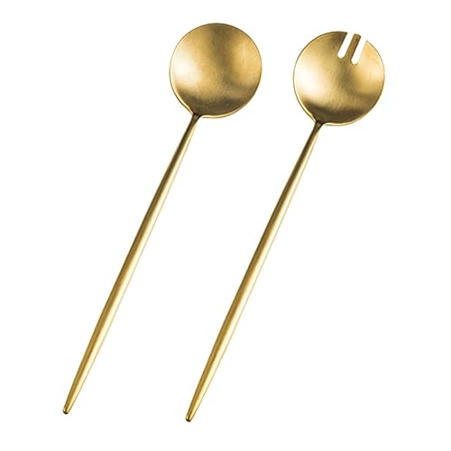 MOLUCKFU Salad Serving Utensils Reusable Fork Spoon Set Perfect for Desserts Salads Appetizers Compact