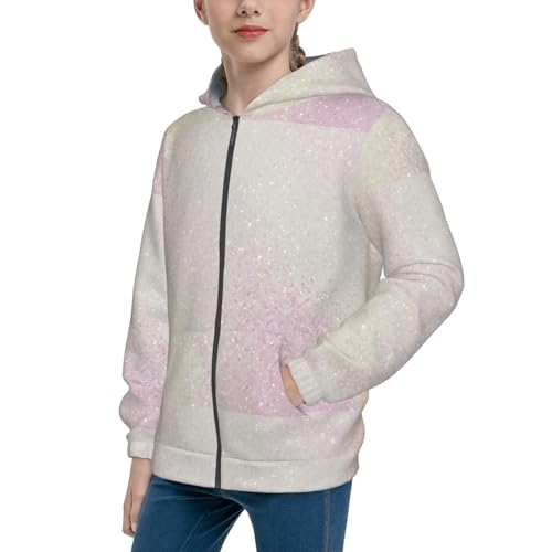 Bright Abstract Mosaic Kid Hoodies Boys Zip Up Sweatshirts Girls Pullover with Pocket