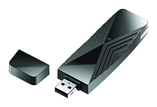 D Link Adaptador DWA X1850 AX1800 Wi Fi 6 USB, 802.11ax, doble banda de 2,4/5 GHz, alta velocidad de 1200 Mbps, OFDMA, MU MIMO, WPA3, compatible con Windows 10