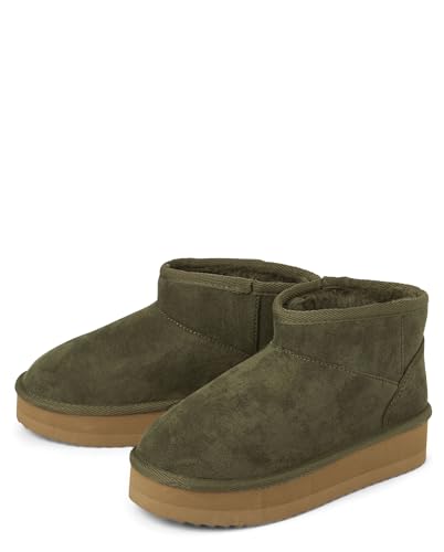 Image of The Children's Place Girls' Girls Mini Ankle Platform Boot, Faux-fur Lined