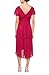 S.L. FASHIONS Women's Midi Cowl Neck Dress with Flutter Sleeve and Embellishment at Shoulder, Raspberry
