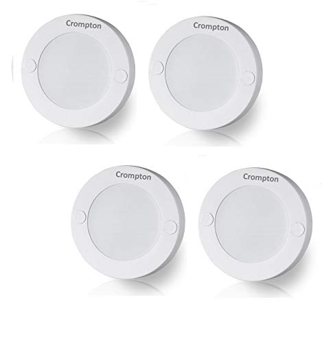 Crompton Star Striko 3 Watts LED Surface Cabinet Light (Warm White LDSTR,Plastic) - Pack of 4