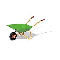 ROLLY TOYS Children's Wheelbarrow (Colour Yellow/Green, Garden Wheelbarrow, Metal Wheelbarrow, Toy for Children from 2.5 Years, Maximum Load 25 kg, Garden Tool for Children) 271900