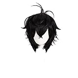 ydound Cosplay Wig Persona 5 P5 Amamiya Ren Wigs Hero Kurusu Akira Wig Short Black Heat Resistant Synthetic Hair Wig + Wig Cap for Coser