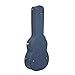 Crossrock Relief Series Classical Guitar Case for 4/4 Nylon-String | Carved Smoke Blue Finish, Monochrome Blue Velvet Interior, Lock – Premium Wooden Hardshell