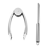 HDGSAFD 1 Stück Ananas-Keimbildungsclip Und 1 Stück Ananasmesser, Multifunktionaler Obstschäler, Tragbares Küchenwerkzeug, Geeignet Für Die Obst- Und Gemüseverarbeitung Im Haushalt.