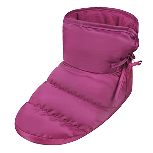 Unisex Thermal Down Slippers Winter Warm Cozy Fleece Indoor Slippers Bootie Shoes Ankle Snow Boots Footwear for Men Women4