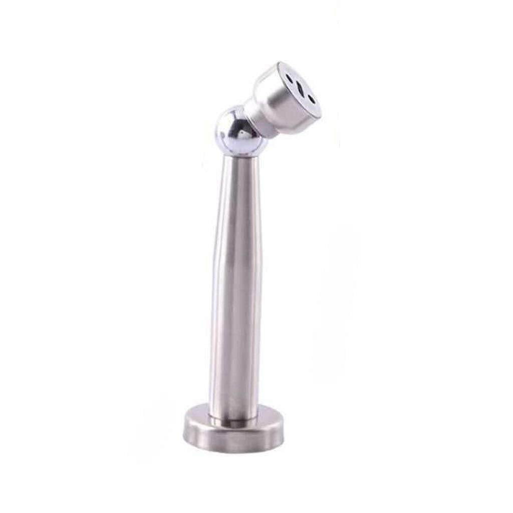 Magnetic Door Stop Lengthen Stainless Steel Magnetic Sliver Door Stop Stopper Holder Catch Floor Fitting with Screws for Bedroom Family Home Etc(15cm)