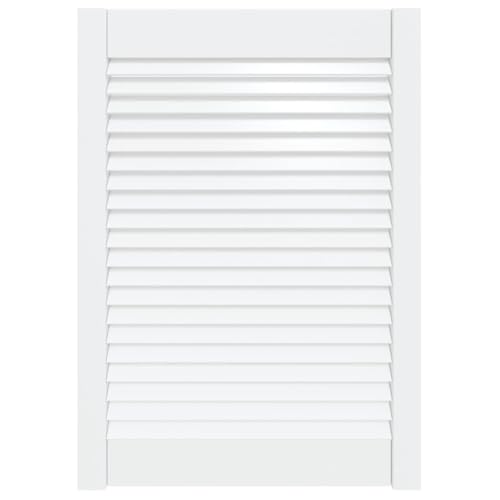 vidaXL Puerta Tipo Persiana con Celosía Rejilla Armario Tablillas Guardarropa Separador Decoración Blanco 69x49,4cm Madera Maciza de Pino
