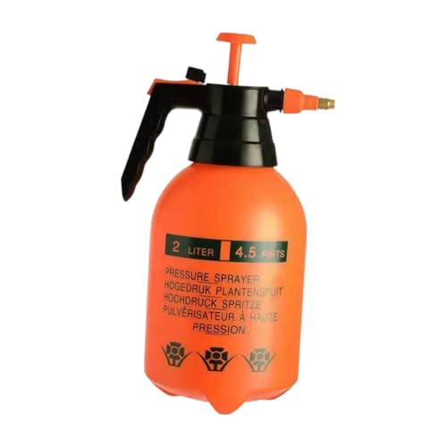 TAIZhiChen Spruzzatore a Pompa Manuale con Ugello in Ottone Regolabile, Versatile Flacone Spray per Acqua Pressurizzata per Spruzzare in Ambienti Interni Ed Este, Arancia 3l