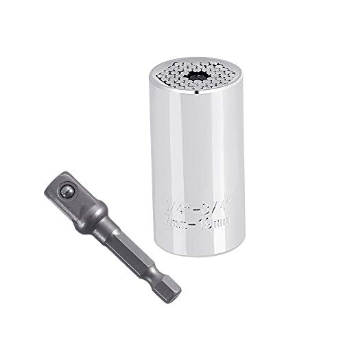 Preisvergleich Produktbild SNAGAROG Universal Steckschlüssel Multifunktions Universalschlüssel Schraubendreher Griffschlüssel Repair werkzeuge set,Geeignet für 7-19mm (1 / 4 bis 3 / 4 Zoll)Muttern und Schraubenköpfe