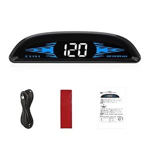 Affichage tête haute HUD de voiture Compteur de vitesse de navigation GPS numérique Écran d’affichage double système GPS…