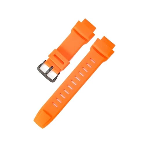 �J�V�I �E�H�b�`�o���h Protrek PRG-500 510 550 280 250 PRG-260 270 500 PRW-3500 2500 5100 �o���h 18mm �Ή� �V���R�����E�H�b�`�X�g���b�v(Orange-black)