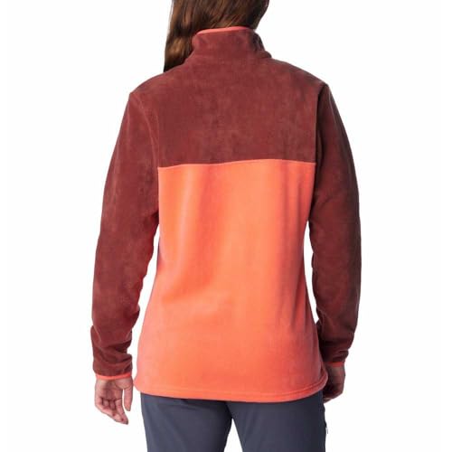 Image of Columbia Womens Benton Springs Half Snap II Pull Over Fleece Jacket, Dark Stone /Canoe /Vintage Blue, 3X