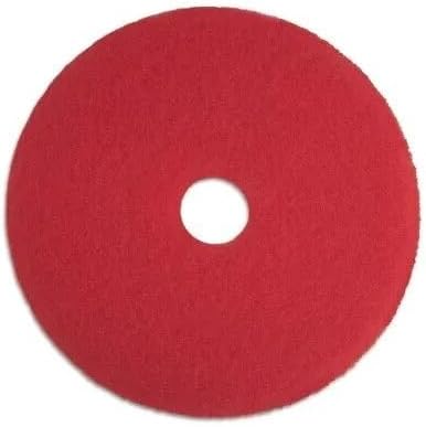 8387 12" Low-Speed Buffer Floor Pads - Red (5/CT) Fits/Intended for 3M 8387