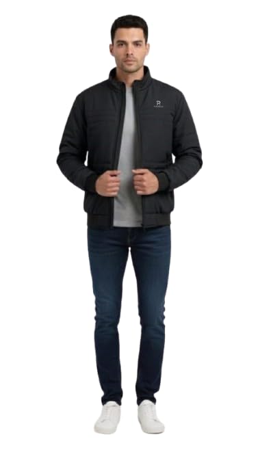 Men's Puffer Jacket, Lightweight, Full Zip, High Neck, Slim Fit, for Daily Wear, Travel, Outdoor-image-33