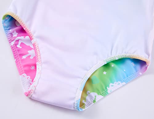 Image of TENVDA Girl's One Piece Swimsuit Sparkle Sleeveless One-Piece Bathing Suits Swimwear for Kids 2-12 Years Old