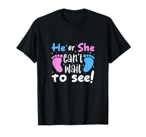 Il ou elle ne peut pas attendre de voir le sexe révéler bébé maman papa T-Shirt