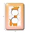3dRose Image of Peach And Pink Baby Giraffe Cartoon In... - Light Switch Covers (lsp_356188_6)