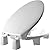 Bemis Steadfast 3" Raised Toilet Seat with Open-Front, Hinges that Never Loosen, Elongated