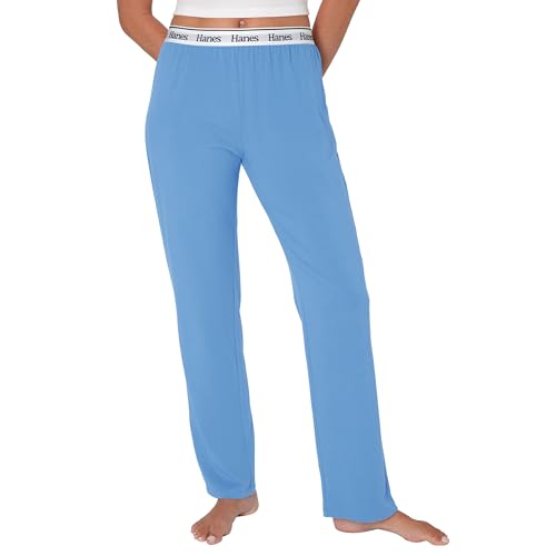 Image of Hanes Women's Originals Lounge Pants, Comfywear Sleep Pants for Women, Straight Leg Loungewear Pants