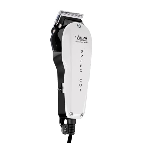 Image of ASBAH Professional Speed Cut Hair Clipper for Men - Precision Cutting Blades, Adjustable Taper Lever, 8 Guide Combs,Barber & Salon Hair Cutting Machine-1 Year Warranty with Lifetime Repairs & Services