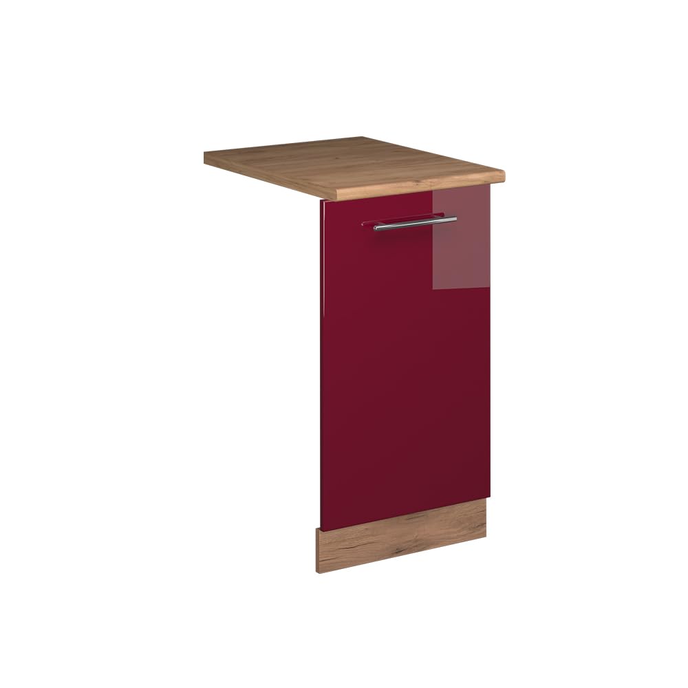 Vicco Panel przedni zmywarki "Fame-Line", Bordowa Czerwień połysk, 45 cm | BP Dąb, à combiner avec d'autres modules de la série Fame-Line