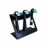 Steland Metallmanufaktur® Zahnbürstenkopfhalter 3er Schwarz – hygienischer Zahnbürstenhalter freistehend, spülmaschinenfest, ohne Wandaufnahme, elektrische Zahnbürste Halter – Made in Germany