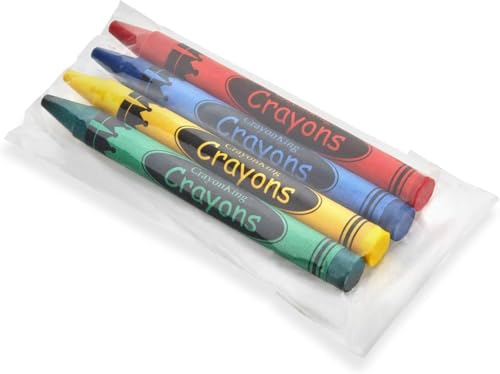 CrayonKing 100 Bulk Crayons 25 Individually Wrapped 4-Packs