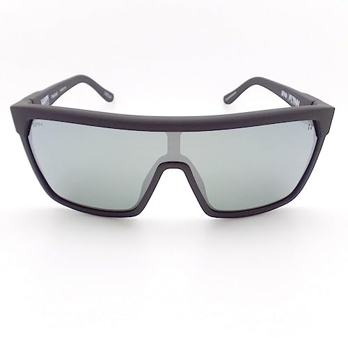 Spy Optics Flynn Sunglasses Soft Matte Black with Happy Gray Green Polar with Silver Spectra Mirror Lens2