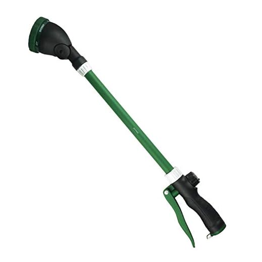 H2O WORKS Heavy Duty 21 Inch Watering Wand, Adjustable Garden Hose Water Sprayer Wand with Ergonomic Handle, Spray 6 watering patterns, Perfect for Watering Seedling Beds, Flowers, Lawn, Shrubs