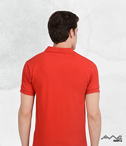 Image of AWG ALL WEATHER GEAR Men's Regular Fit Half Sleeve Cotton Polo T-Shirt Royal