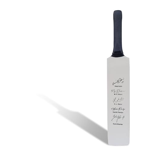 Image of Miniature Bat Indian Cricketer Printed Autograph (Not Original) for Show Piece and Gift Purpose Souvenir Bat (They Can't Be Used for Paying Cricket) - Wood