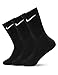 Nike 6 Paar Everyday Lightweight Crew SX7676 Tennis Socke weiß schwarz grau, Farbe:Schwarz, Größe:42-46