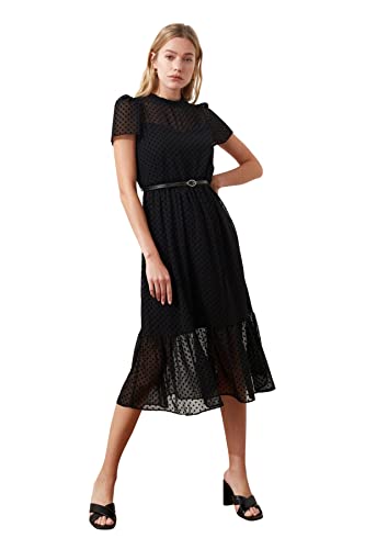 Trendyol Damen Twoss20el0983 Kleid, Schwarz, 68