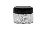 Esta purpurina no solo es un verdadero punto de atracción en Navidad. Utiliza la purpurina gruesa como purpurina para manualidades – por ejemplo, para bolas de nieve – Nail Art o como decoración de mesa o purpurina – confeti para la próxima fiesta. Utilizado como purpurina corporal o brillo facial, serás el centro de atención en el próximo festival. O puedes decorar tu cabello con el brillo corporal para carnaval o utilizarlo para tu maquillaje con purpurina.