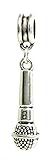 Cherityne Dangle Microphone Charm Bead for Charms Bracelets