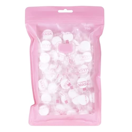 100pcs Disposable Dry Skin Mask Facial Paper Compress Masque, Ultra Thin Beauty DIY Disposable Mask Sheet for Face Care Random Color