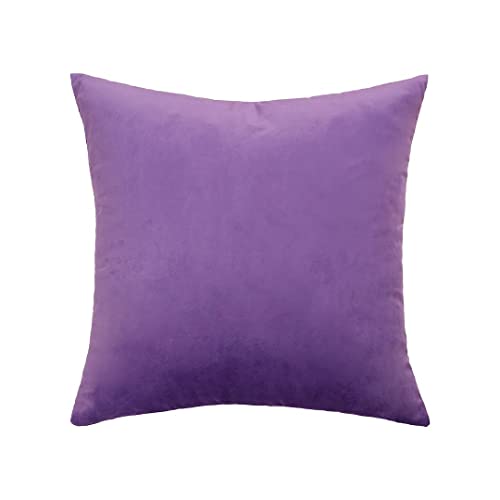 Moonrest - Pack Of 2, Velvet Decorative Pillow Cover Set, Cozy Soft With Hidden Zipper Solid Color For Sofa Bedroom Car Couch Throw Pillow 18 X 18 Purple #TOP3