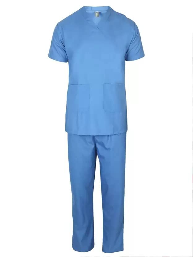 SSS Medical Scrubs for Doctors Men Women Professional Scrub Suit for Doctors Nurses OT Dress Shirt, Pant Hospital Scrub - Sky Blue (Large) (B0BPXVB2VP) Amazon Price History, Amazon Price Tracker